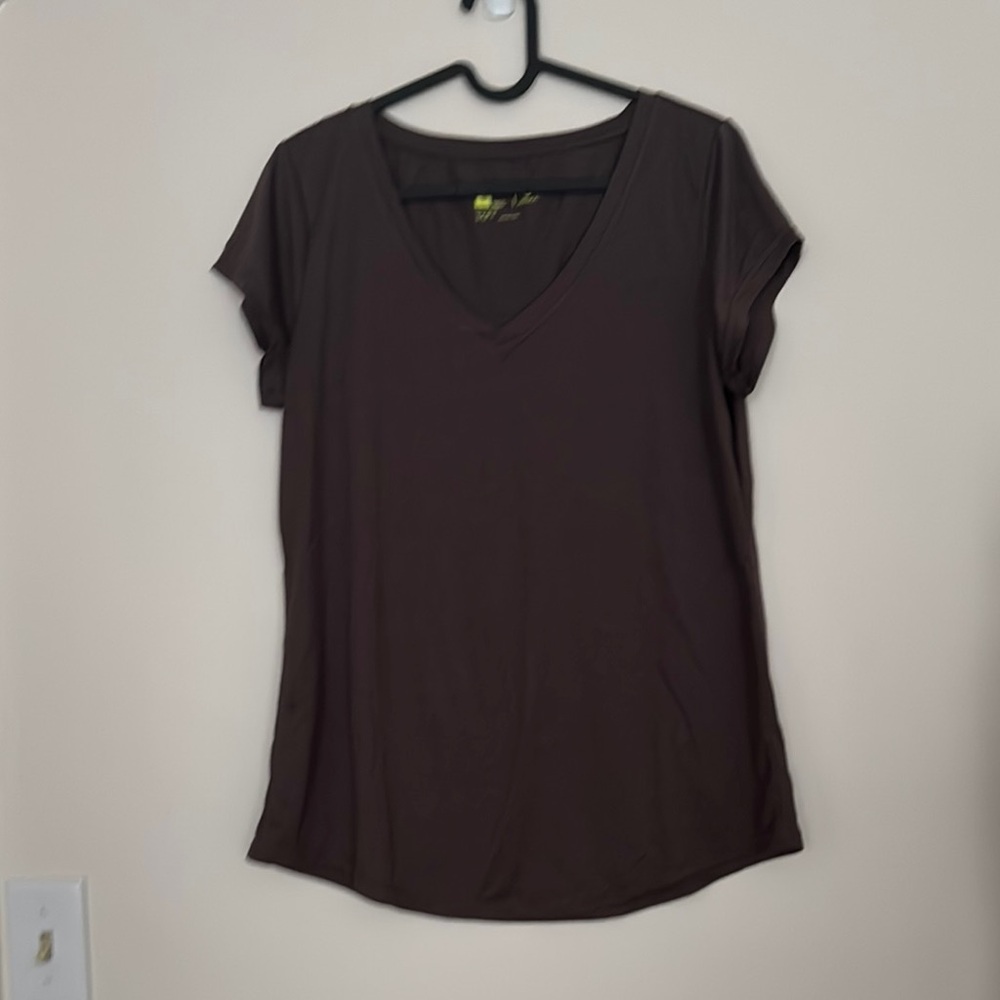 Xersion Brown Fitted Short Sleeve Tee